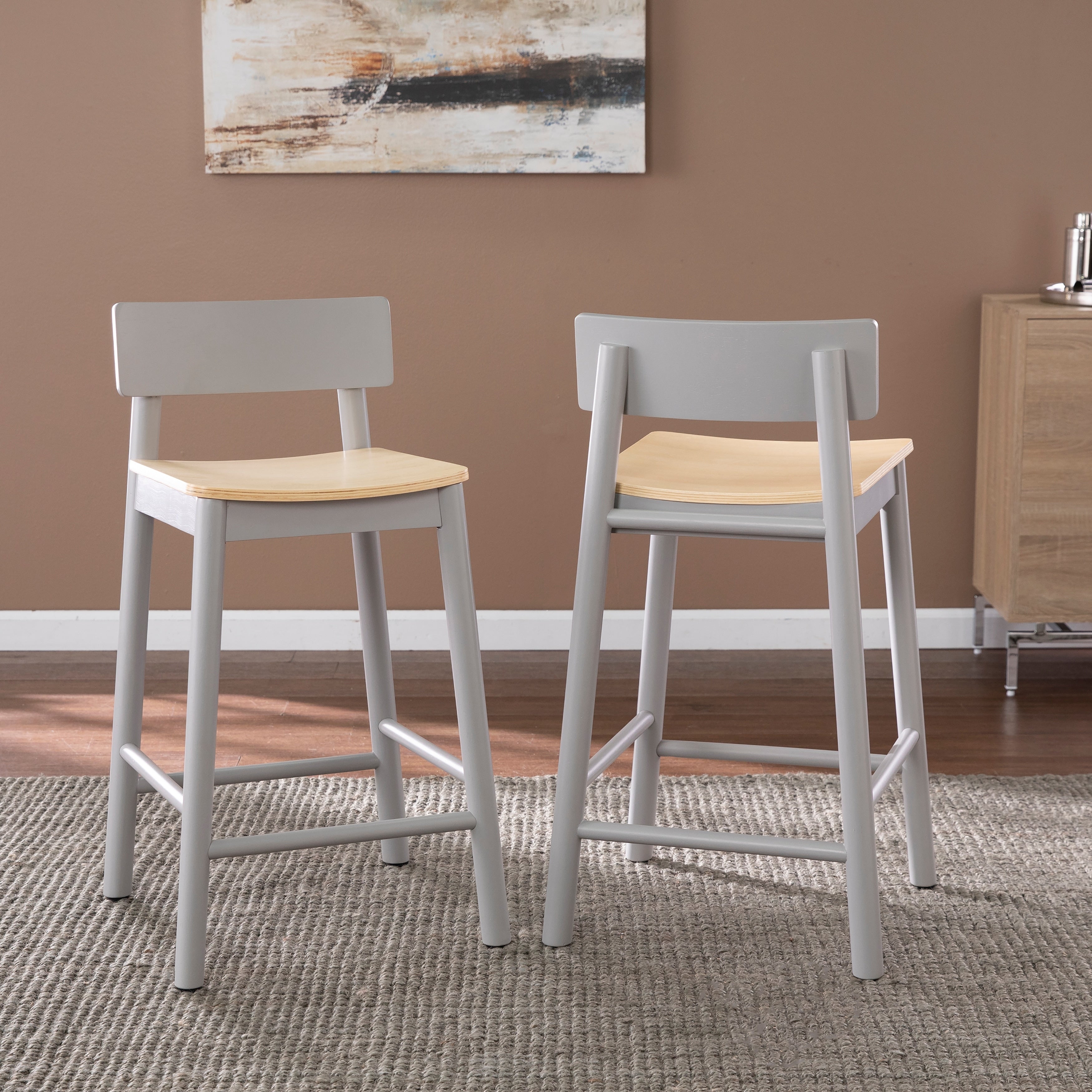 Porch Den Calisbry Two Tone Counter Stools Set Of 2