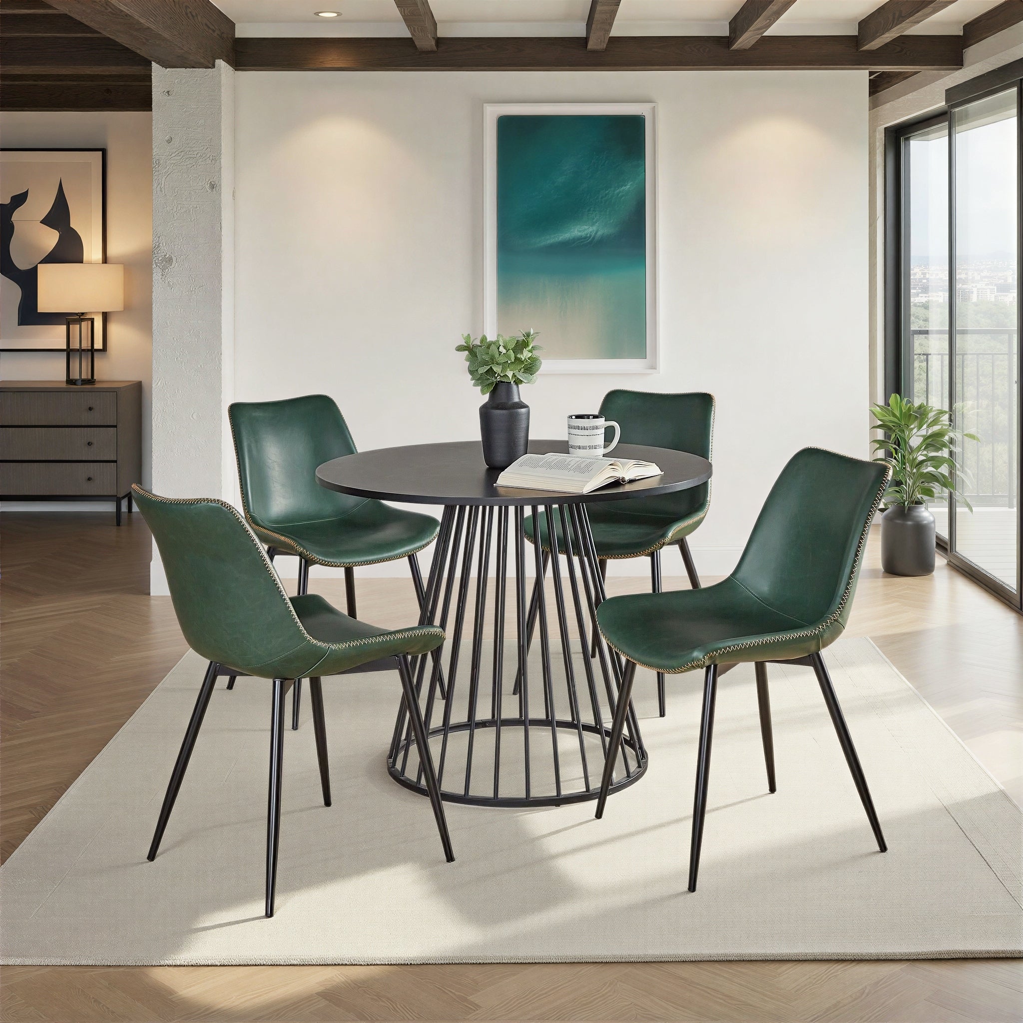 Porch Den Canary Kantsjo Black 5 Piece Dining Set