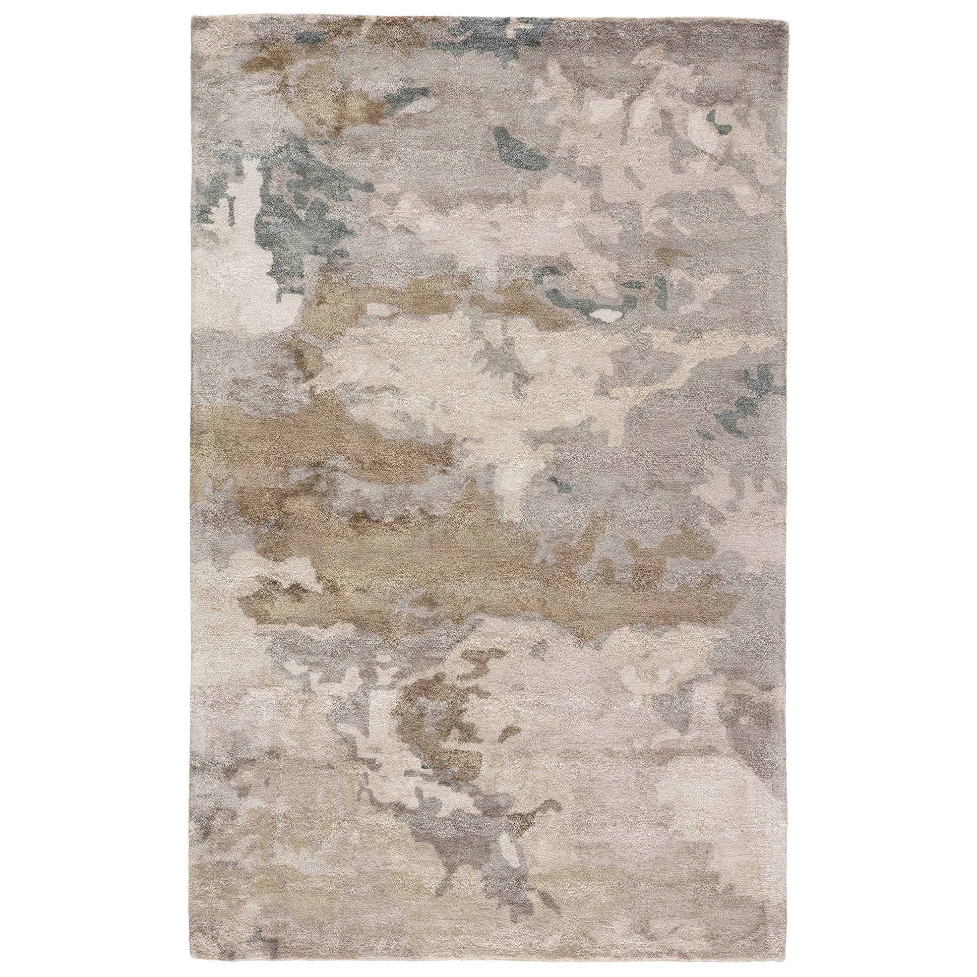 Porch Den Caron Handmade Light Grey Taupe Abstract Pattern Area Rug