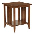 Porch Den Clifton Mission Medium Oak Wood Finish Side Table