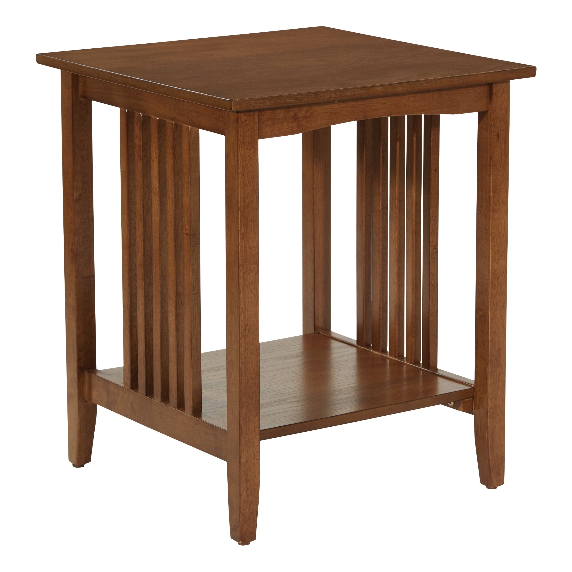 Porch Den Clifton Mission Medium Oak Wood Finish Side Table