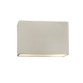 Porch Den Colton Matte White Closed Top Rectangular Ada 12 Inch Wall Sconce