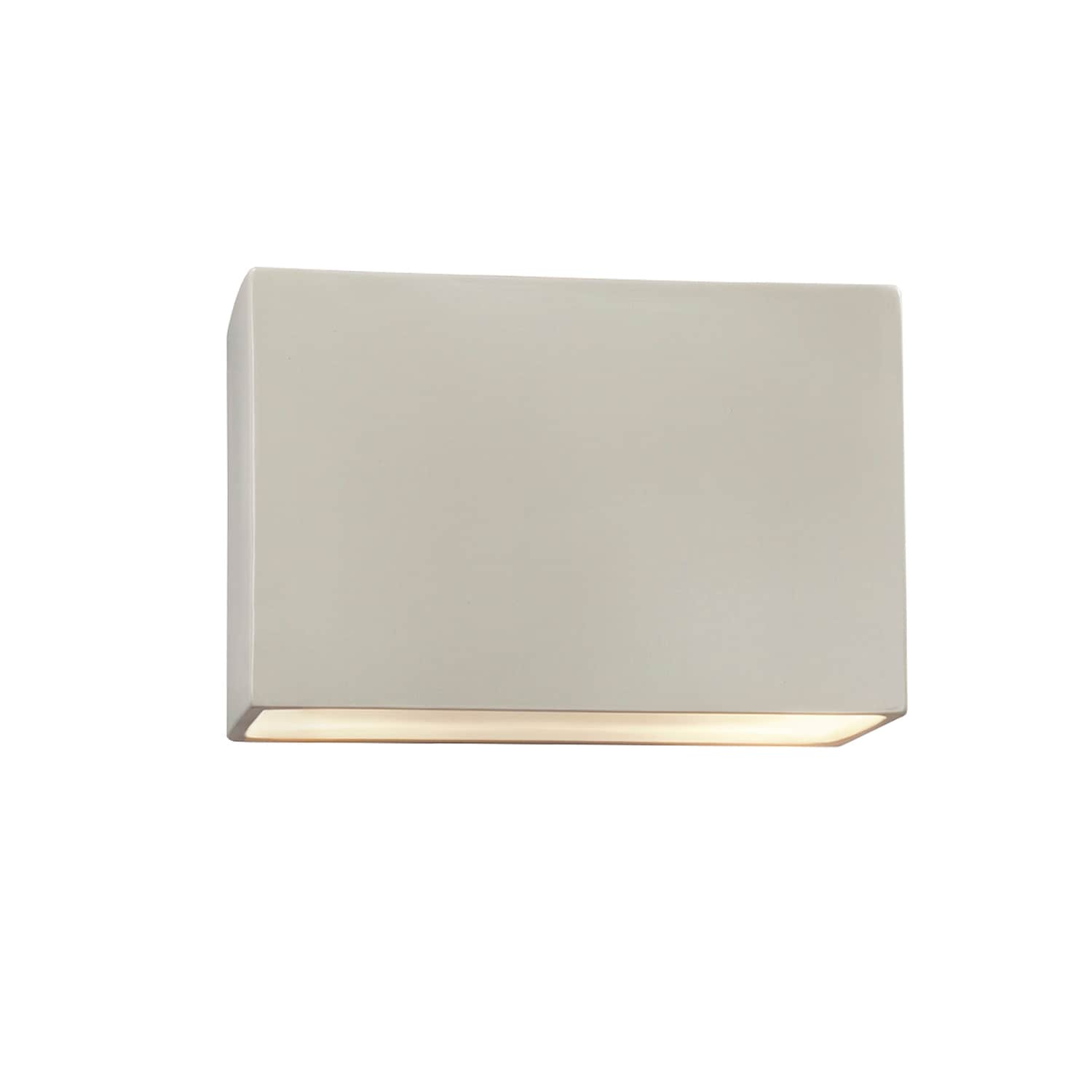 Porch Den Colton Matte White Closed Top Rectangular Ada 12 Inch Wall Sconce