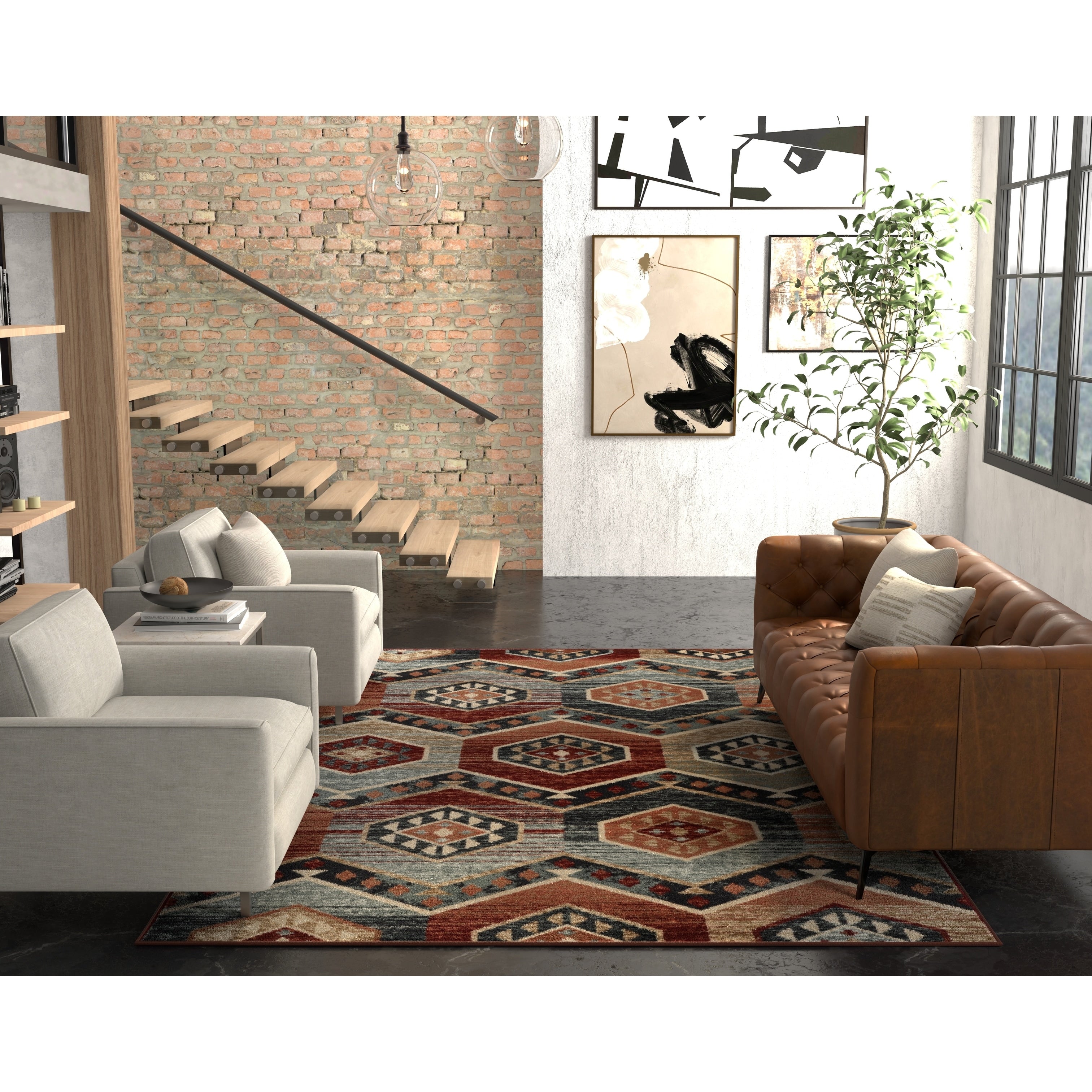 Chester Red Artisan Runner Rug