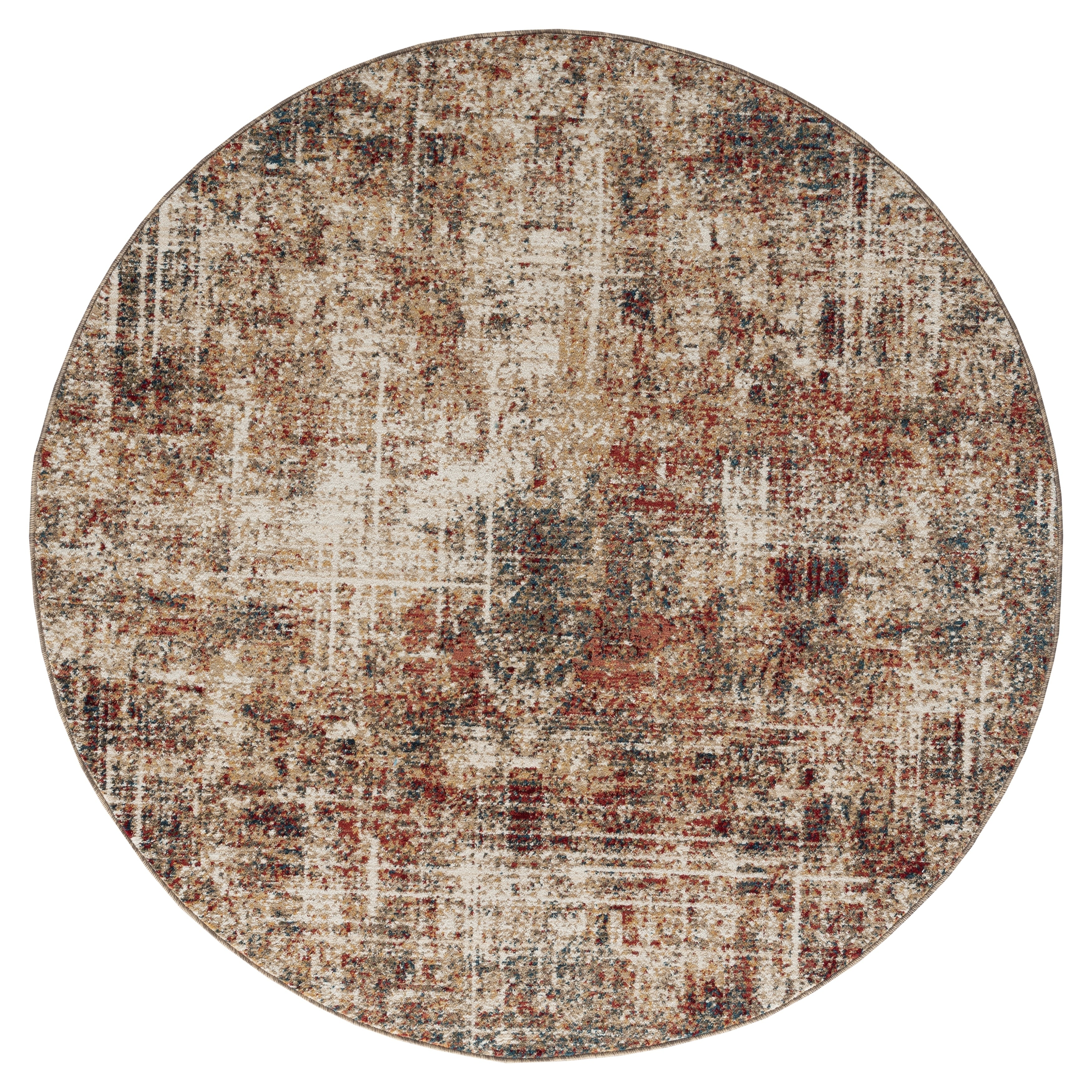 Theory Ivory Crimson Area Rug