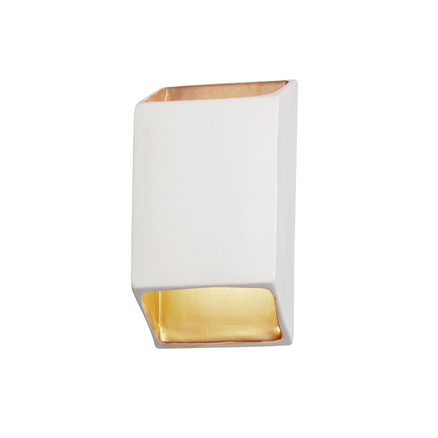 Porch Den Devonwood Matte White Tapered Rectangular 1 Light Small Led Wall Sconce
