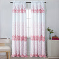 Bristol Damask Embroidered Rod Pocket Single Curtain Panel 54 X 90 In.