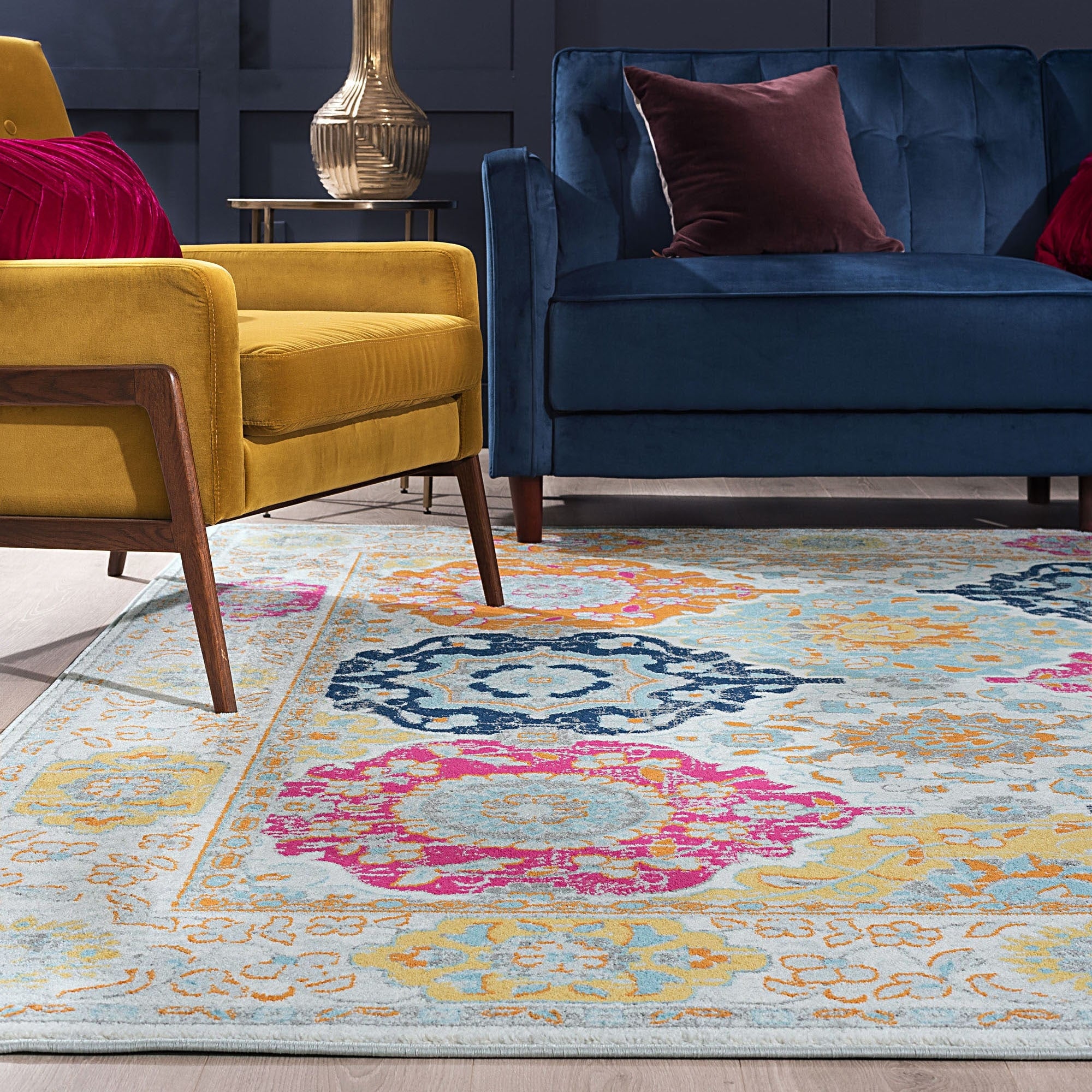 Alise Rugs Jade Transitional Border Area Rug