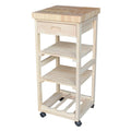 Porch Den Estelle Unfinished Solid Parawood Kitchen Trolley