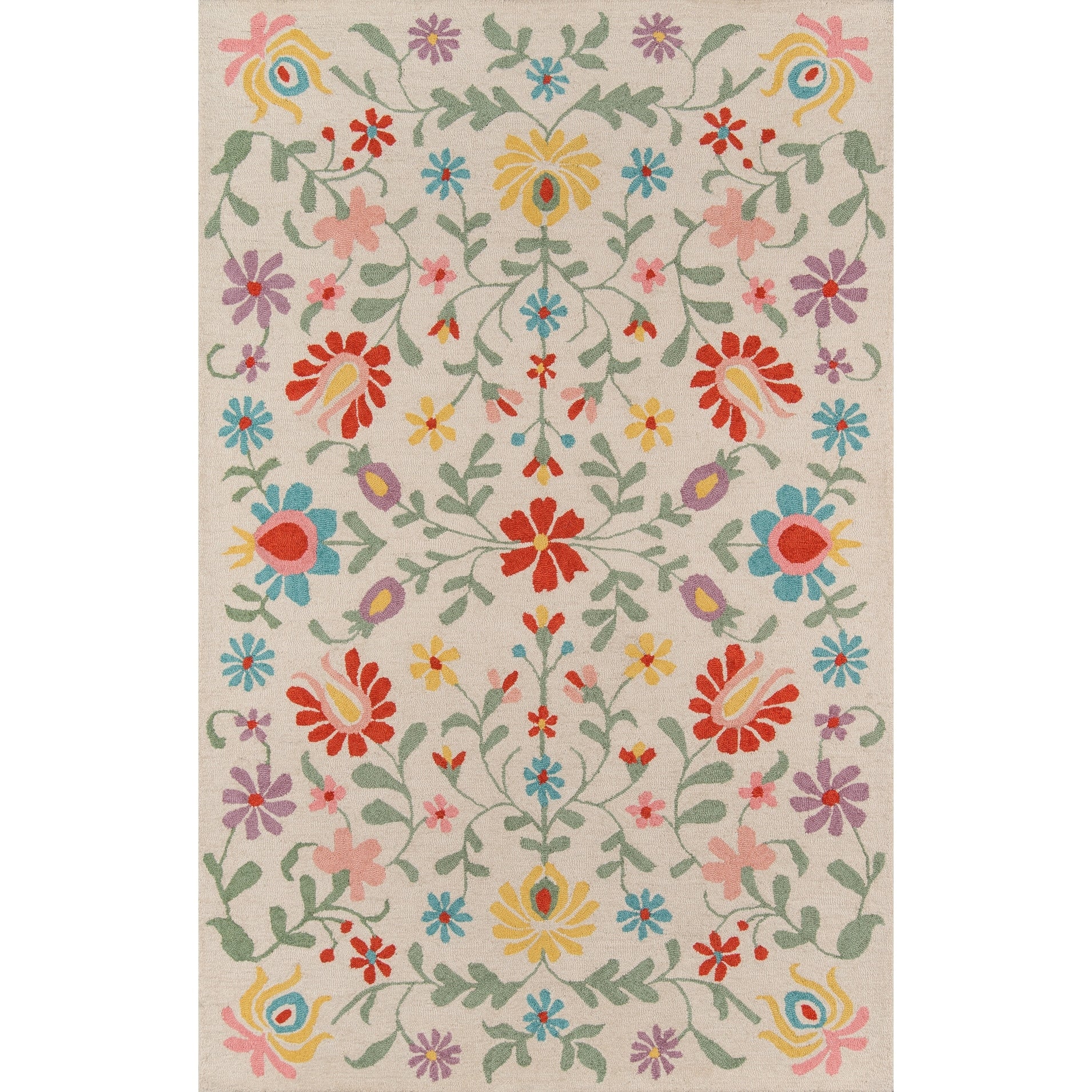 Porch Den Fisk Hand Tufted Wool Area Rug