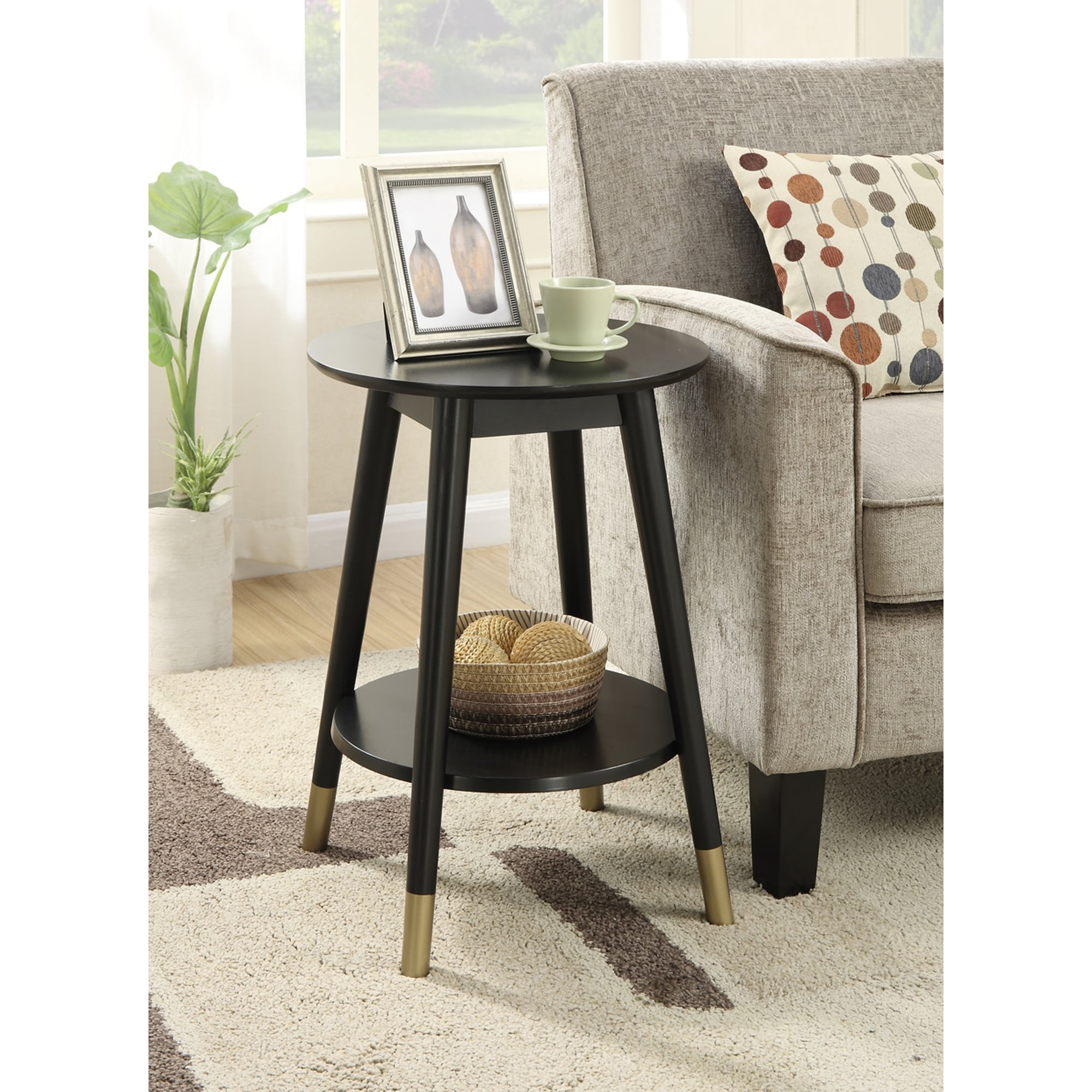 Porch Den Florida Mid Century Round End Table