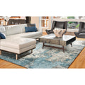 Porch Den Golse Ivory Teal Rug 33 X 411