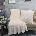 Boon Shaggy Faux Fur 3 Piece Throw Pillow Shells Combo Set