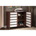 Porch Den Harold Martin Brown White 2 Door Shoe Cabinet