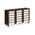 Porch Den Harold Martin Brown White 3 Door Shoe Cabinet