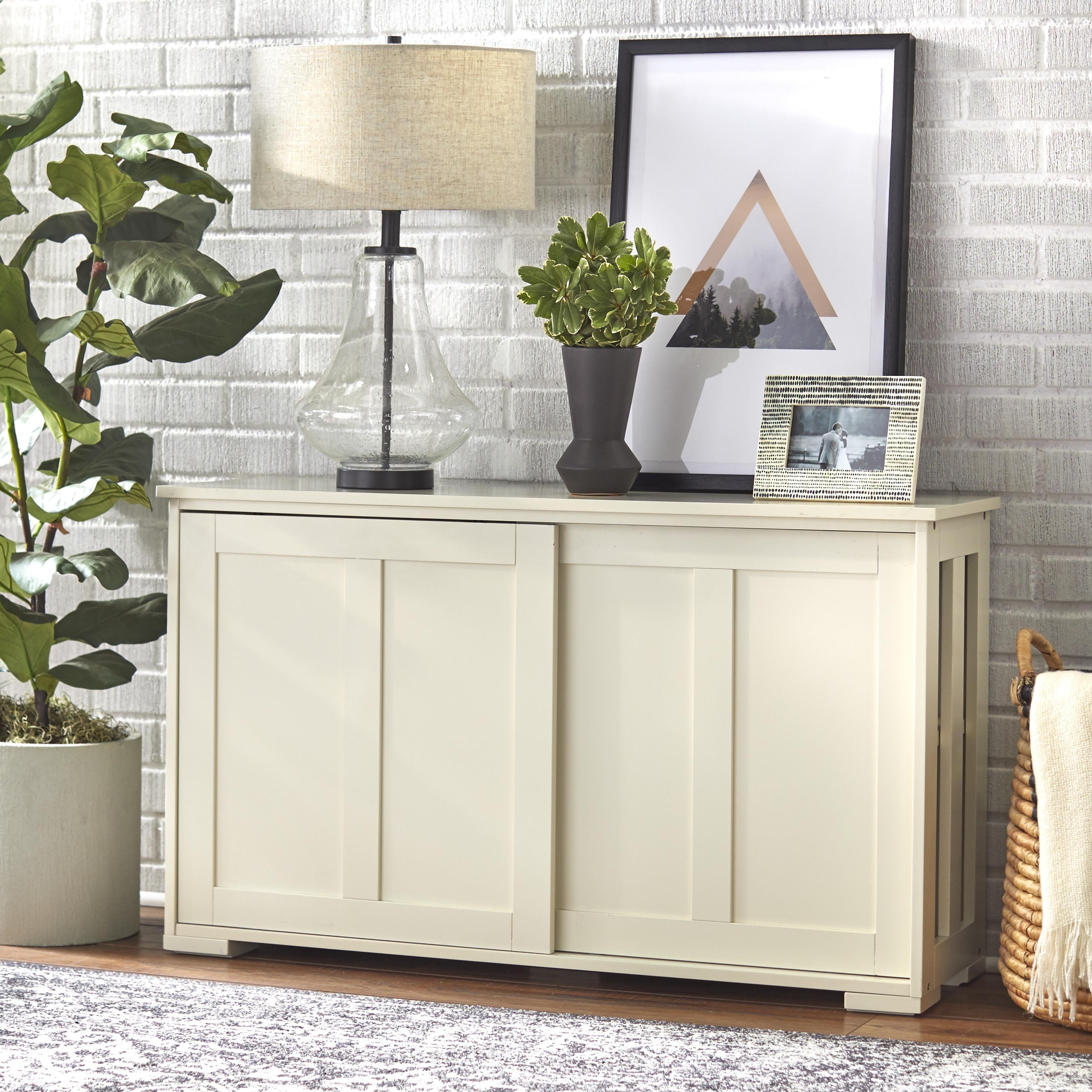Porch Den Jefferson Espresso Sliding Door Stackable Cabinet