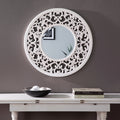 Porch Den Kenni Transitional White Wood Mirror