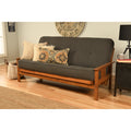 Porch Den Kern Beli Grey Brown Linen Wood Futon