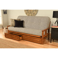Porch Den Kern Full Size Storage Futon With Suede Mattress