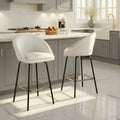 Porch Den Livesey High Back 26 Counter Stool With Metal Legs Square Footrest Set Of 2