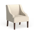 Porch Den Lyric Cream Swoop Arm Accent Chair