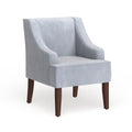 Copper Grove Gwillim Dove Grey Velvet Swoop Arm Accent Chair