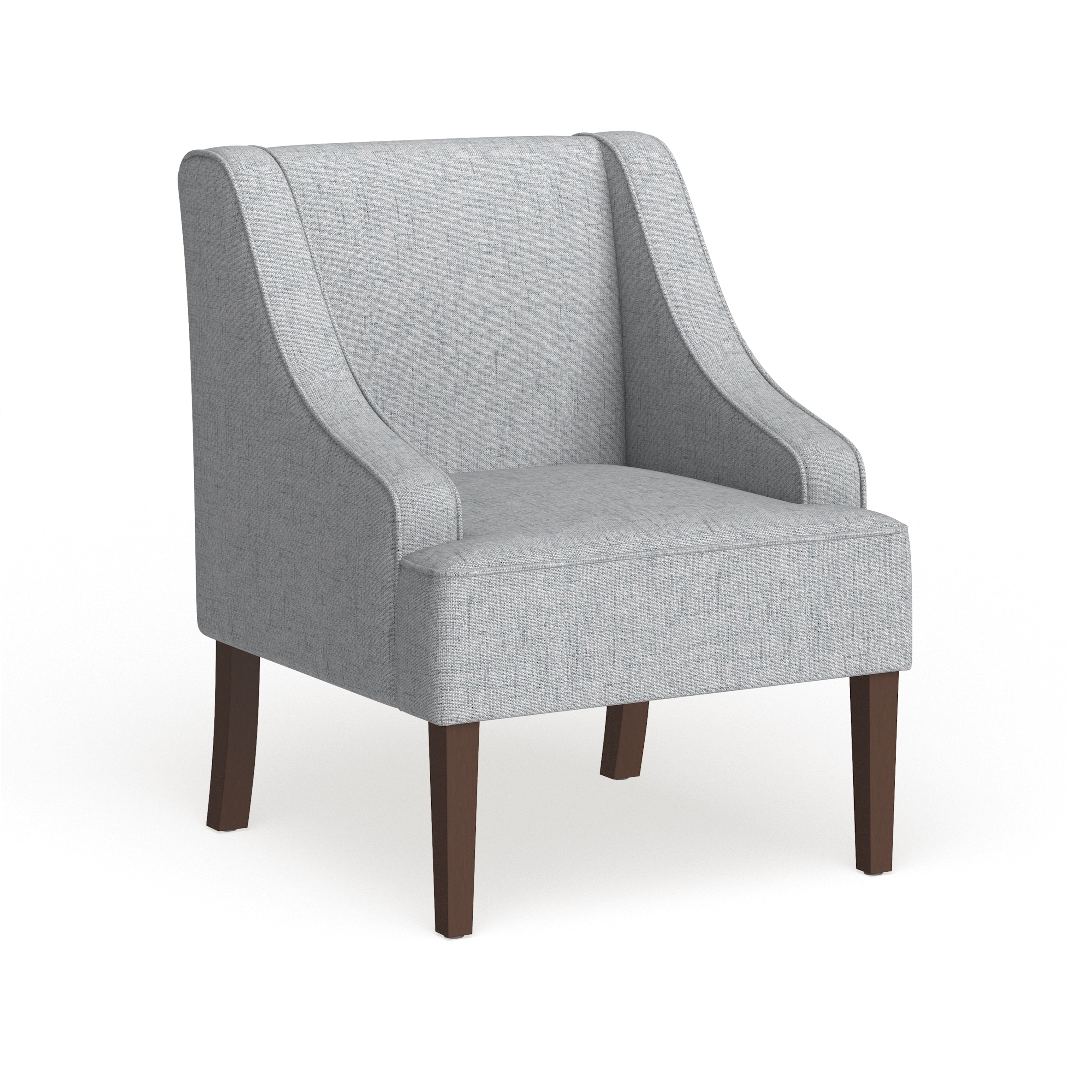 Porch Den Lyric Light Blue Swoop Arm Accent Chair