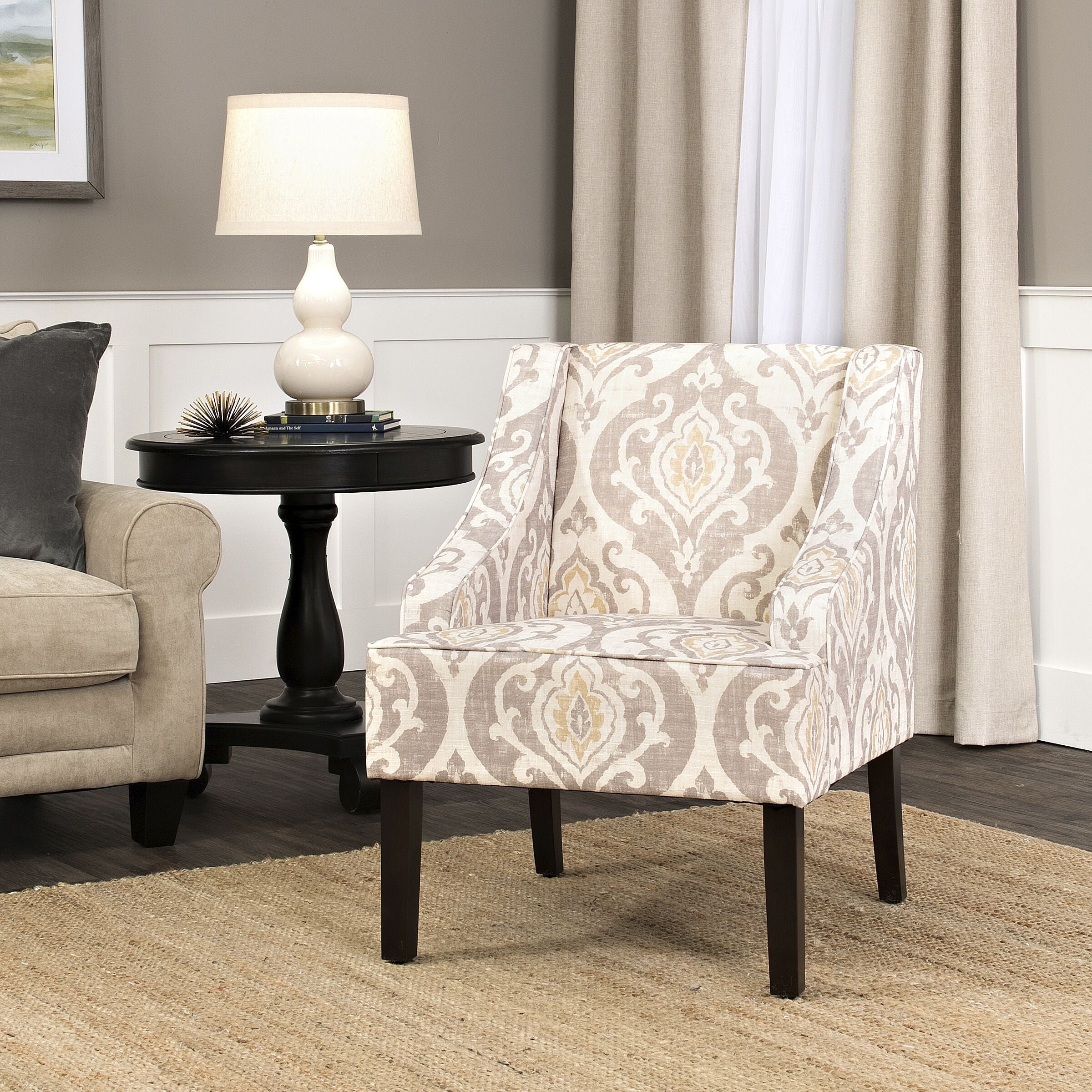 Copper Grove Gwillim Swoop Arm Accent Chair
