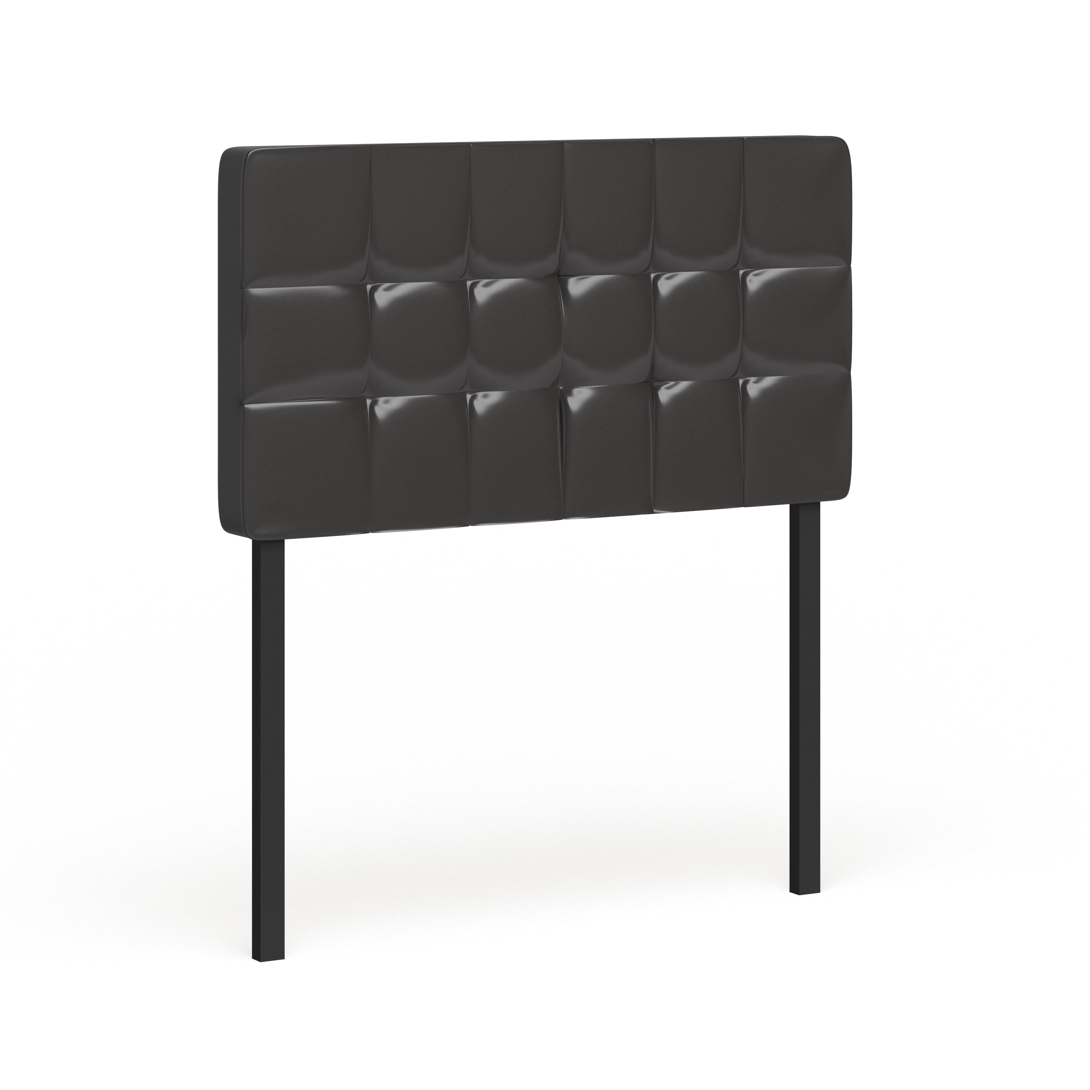 Porch Den Maltman Twin Size Tufted Button Faux Leather Headboard