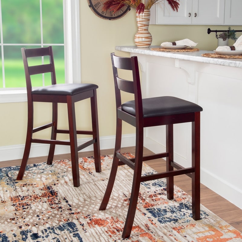 Porch Den Mcgrath Espresso Finish Bar Stool