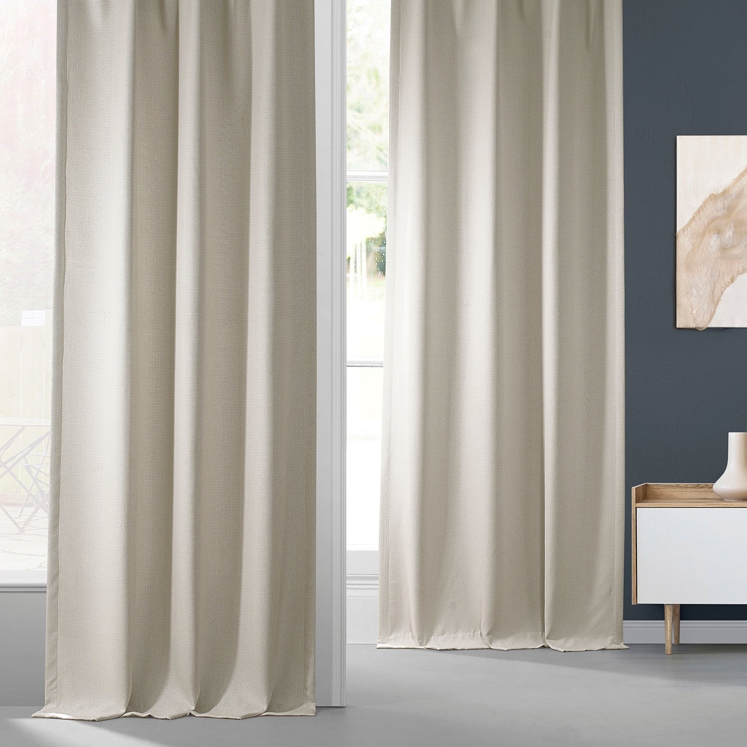Porch Den Milazzo Faux Linen Blackout Curtain