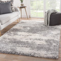 Folea Abstract Gray Ivory Area Rug