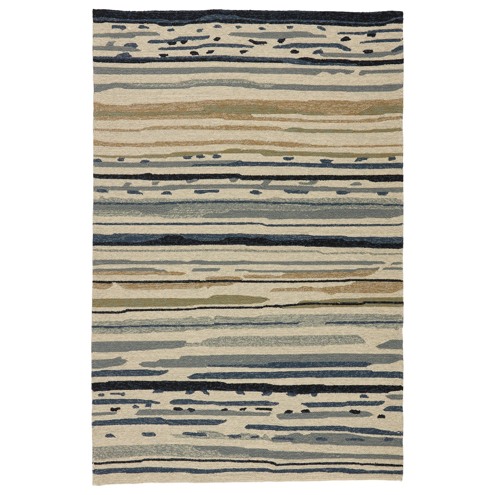 Porch Den Nicollette Indoor Outdoor Abstract Blue Green Area Rug 5X76