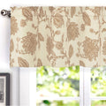 Porch Den Oleson Jacobean Floral Linen Blend Blackout Window Valance