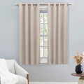 Porch Den Peete Grasscloth Grommet Short Panel With Pull Wand