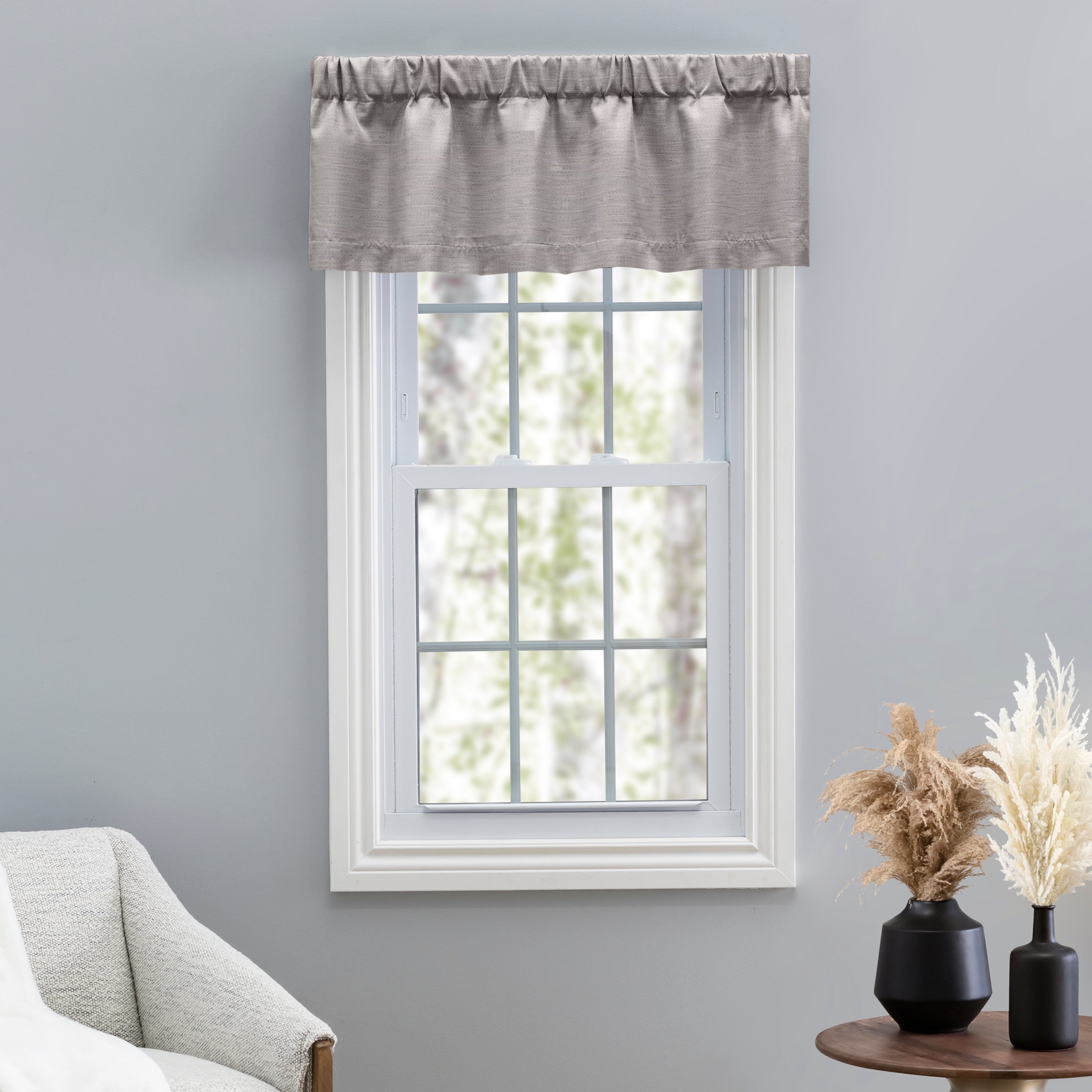 Porch Den Peete Grasscloth Tailored Curtain Valance 54 W X 15 L 54 W X 15 L
