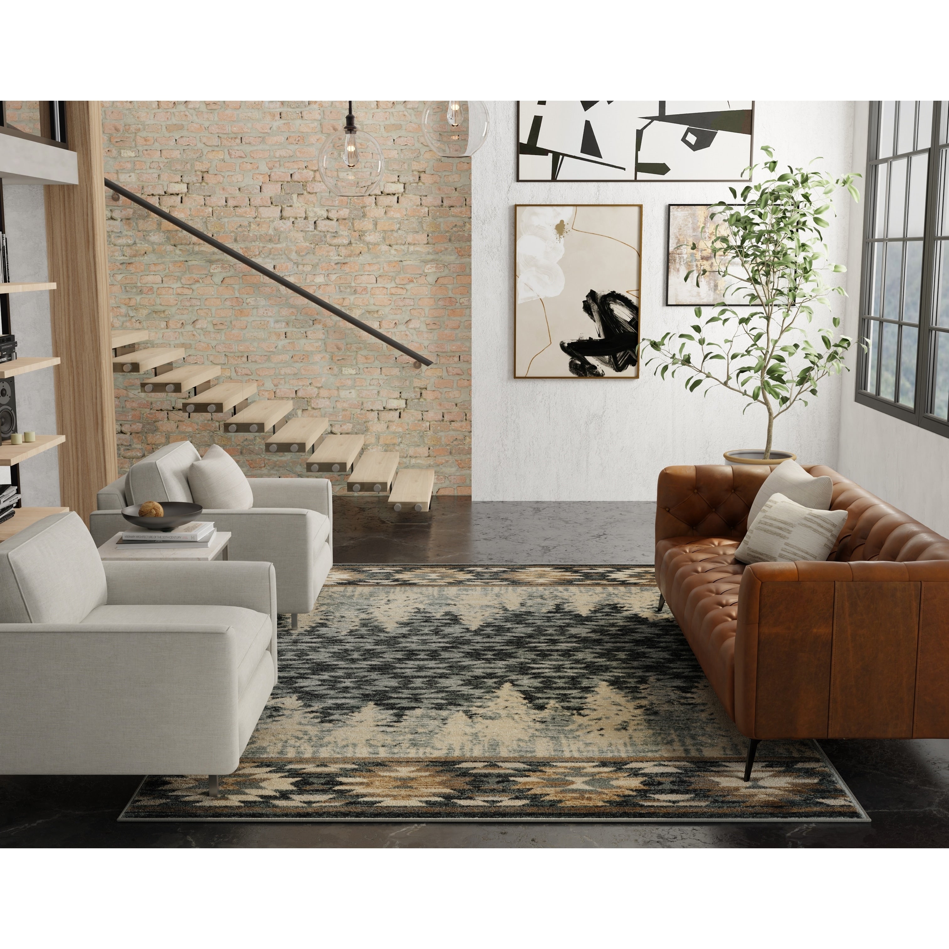 Chester Ivory Pines Runner Rug