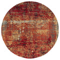 Porch Den Pomeroy Red Gold Abstract Indoor Outdoor Area Rug