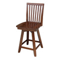 Porch Den Pontalba White Wood 24 Inch Counter Height Auto Return Swivel Stool
