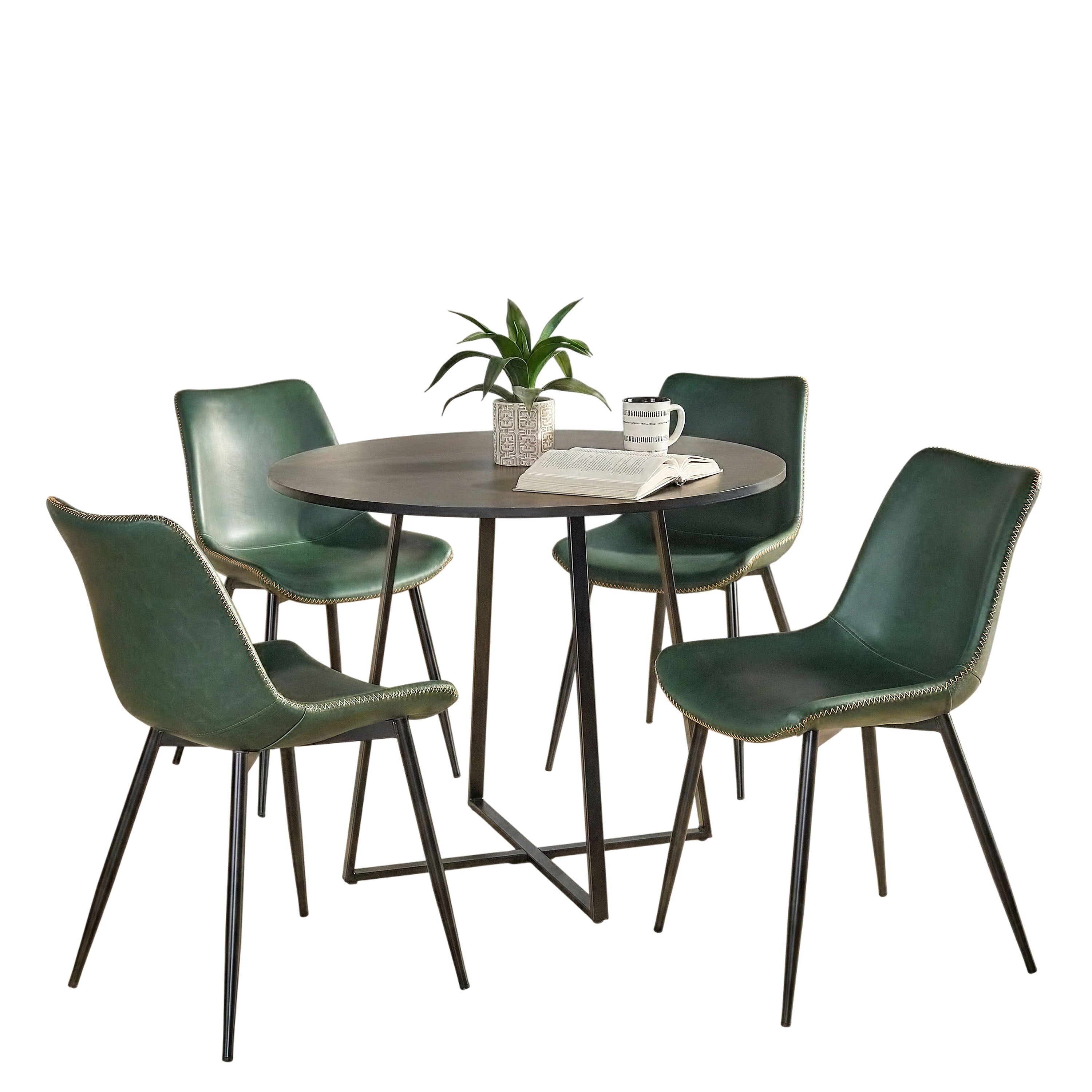 Porch Den Pugo Kantsjo Black 5 Piece Dining Set