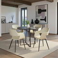 Porch Den Pugo Vallen Black 5 Piece Dining Set