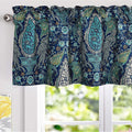 Porch Den Raynard Floral Peacock Blackout Window Valance