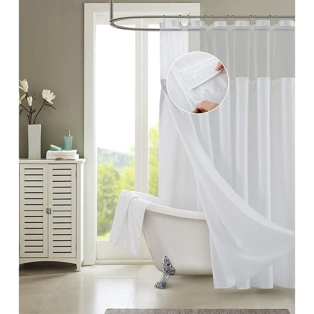Porch Den Roycroft Hotel Shower Curtain With Detachable Liner