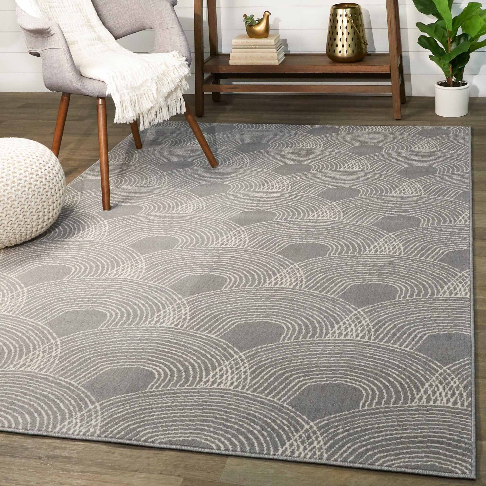 Porch Den Schoeler Striped Scale Pattern Contemporary Area Rug