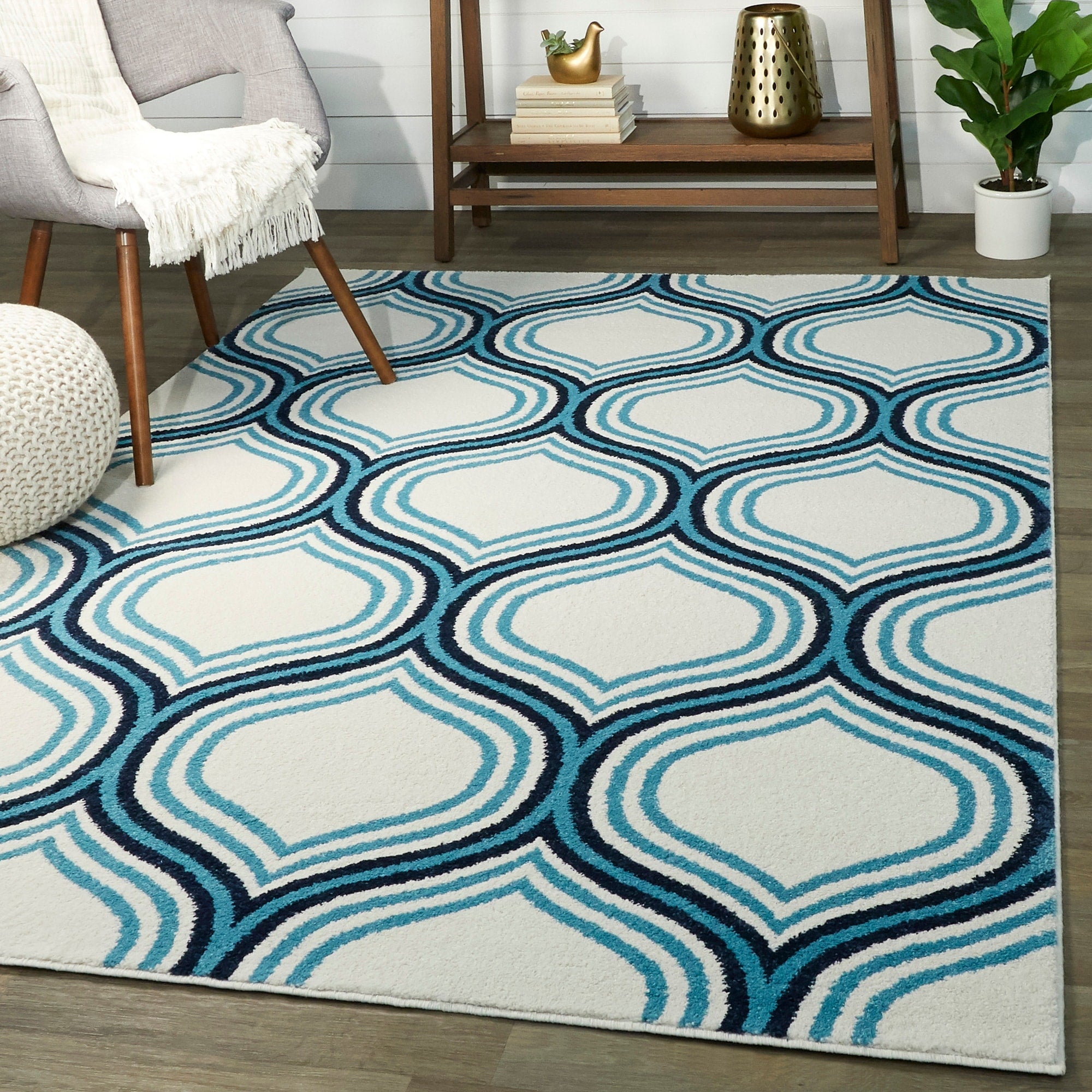 Porch Den Scottston Trellis Pattern Area Rug