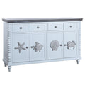 Porch Den Seavey Weathered Blue And Grey Mist Top 4 Drawer Cabinet