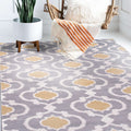 Porch Den Marigny Touro Trellis Grey Yellow Area Rug 710 X 102