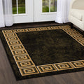 Porch Den Tudor Arms Black Area Rug 78 X 104
