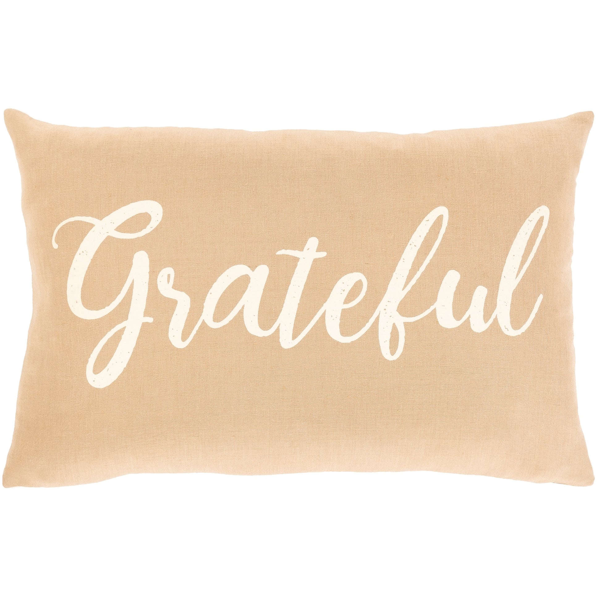 Porch Den Vernonia Linen Grateful Lumbar Throw Pillow