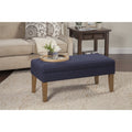 Porch Den Winona Navy Chunky Textured Decorative Storage Bench
